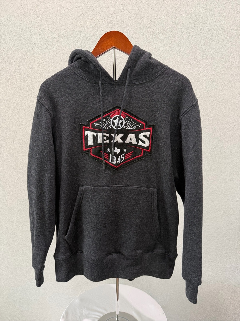 State of Mind Dark Gray Texas Patch Pullover Hoodie